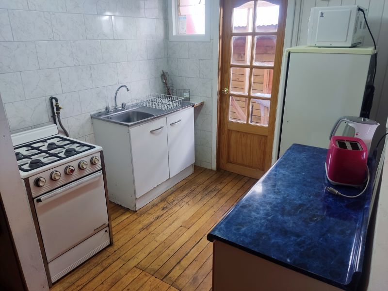 Cocina de la cabaña el Hualle de Las Cabaña El Molino Suyay