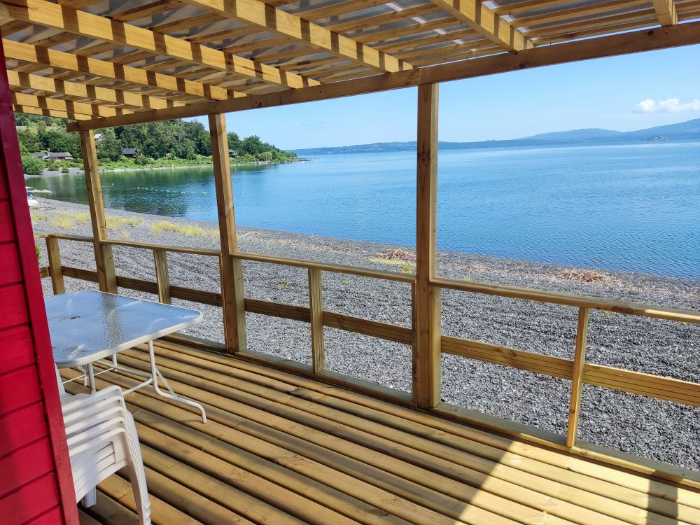 Terraza de la cabaña El Pino de Cabañas El Molino Suyay