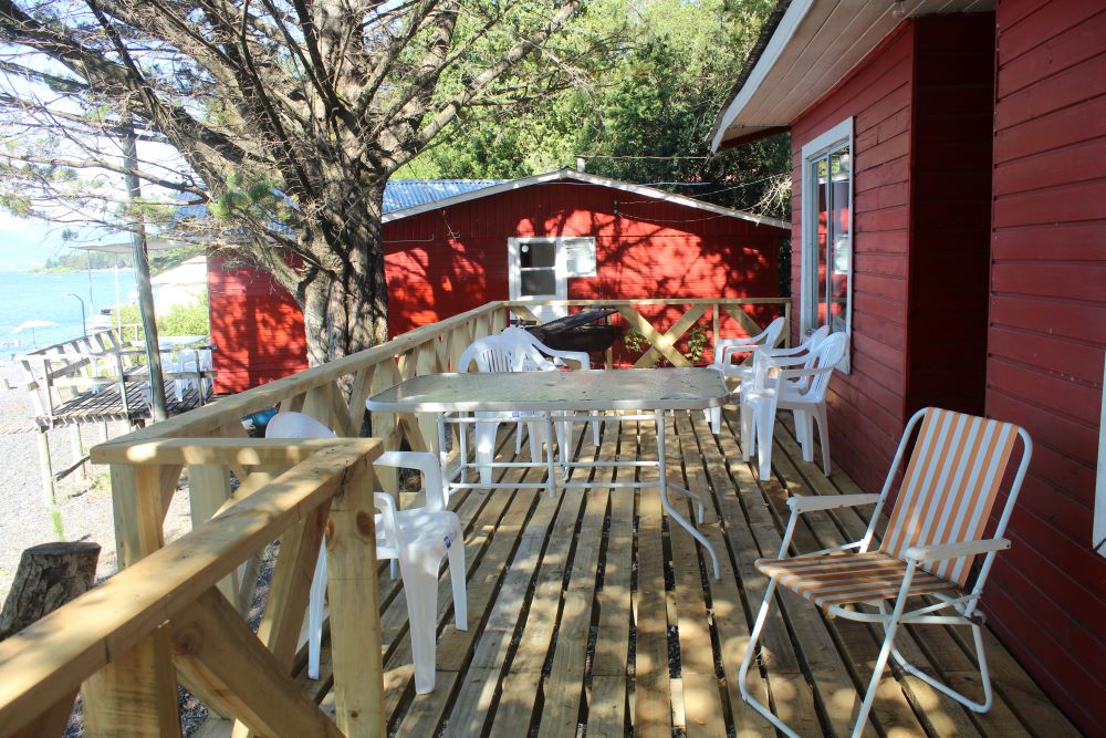 Terraza de la cabaña La Quila de Cabañas El Molino Suyay